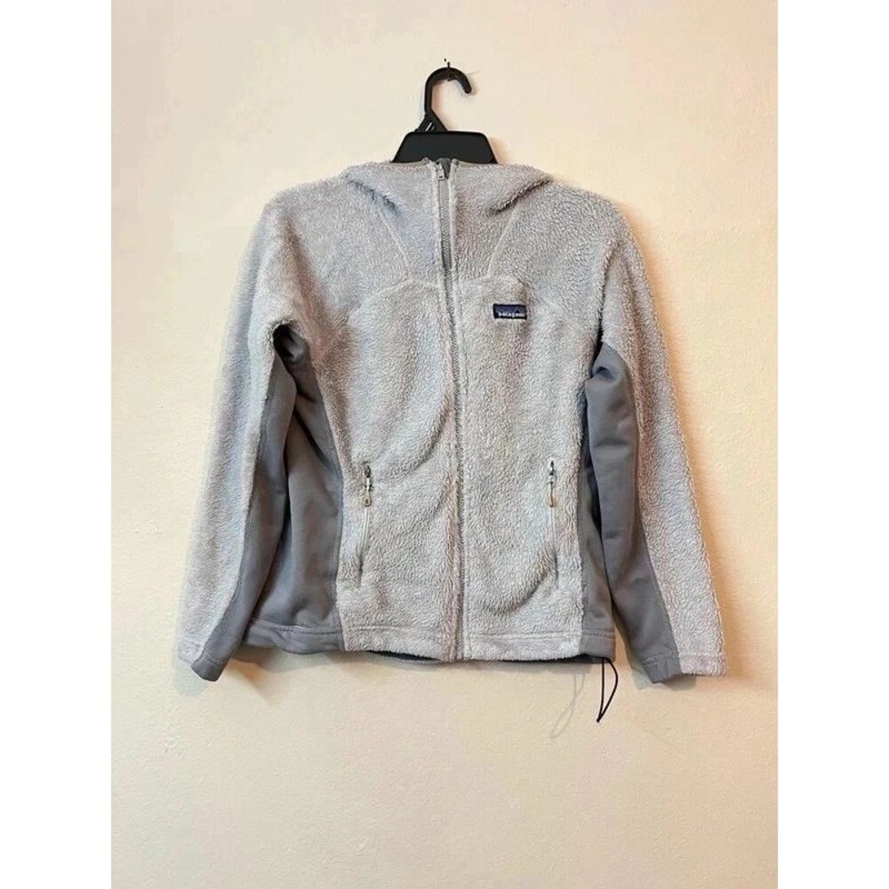 Patagonia Polartec Women’s Jacket Small Fleece Hood Winter Gray
